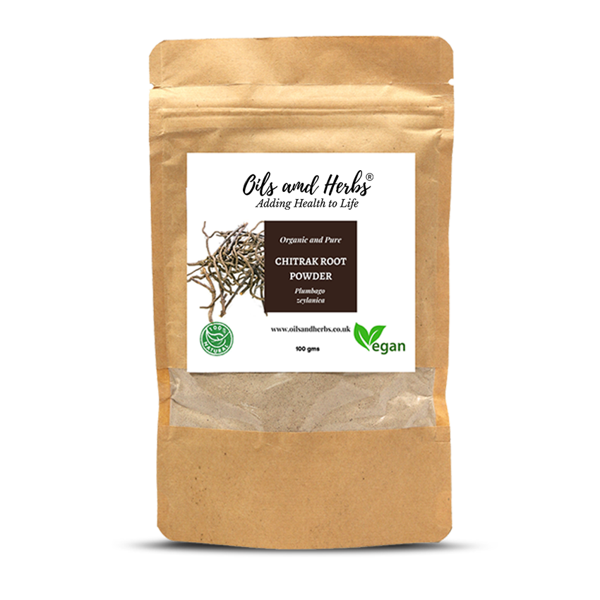 Organic Chitrak Root Powder - Ceylon Leadwort -100% Pure, Clean and Natural