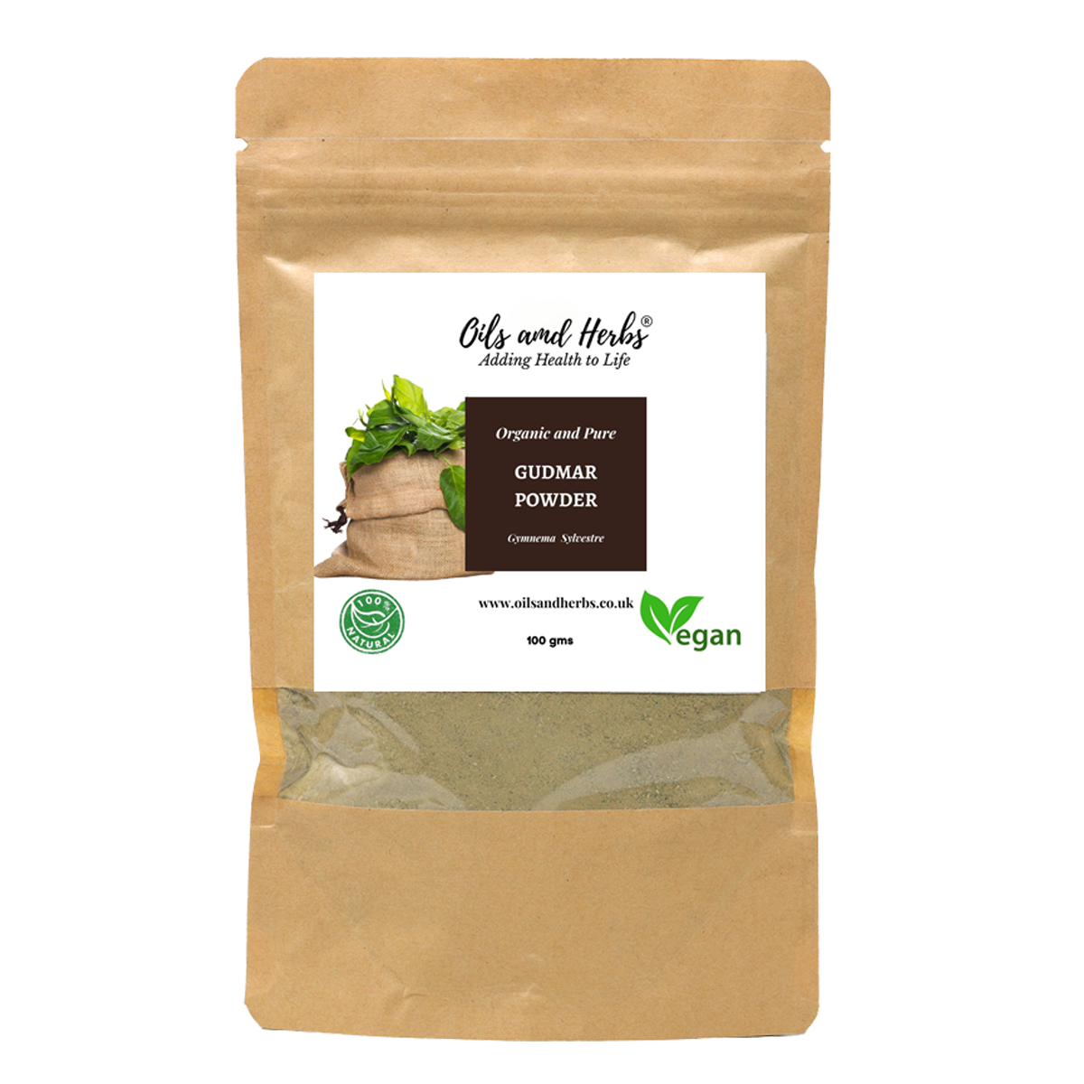 Organic Gudmar Powder - Sugar destroyer - Gymnema Sylvestre - 100% Pure, Clean and Natural