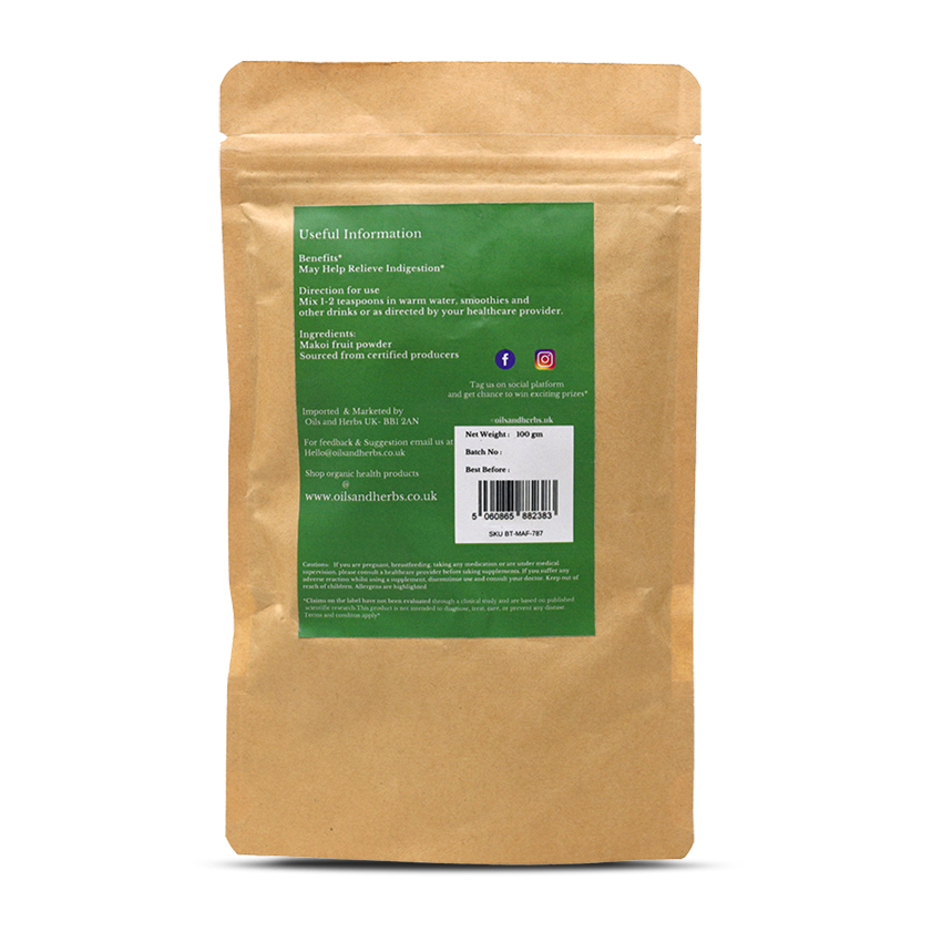 Organic Makoi Fruit Powder - Solanum Nigrum - 100% Pure, Clean and Natural