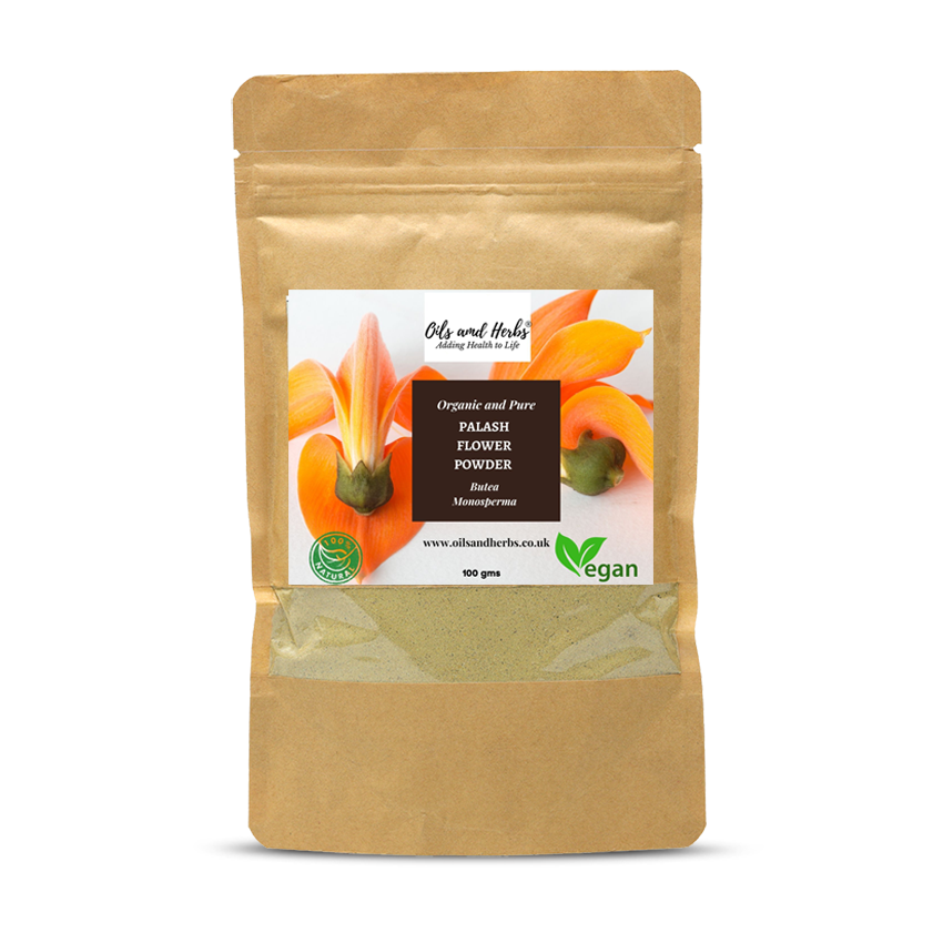 Organic Palash Flower Powder- Butea Monosperma -100% Pure, Clean and Natural