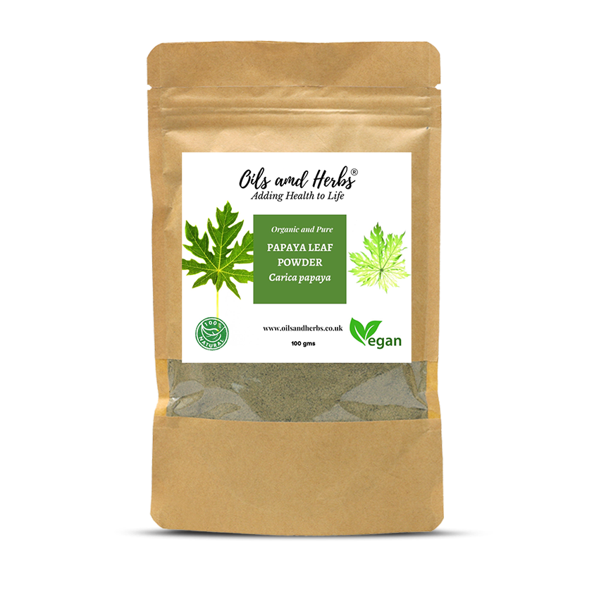 Organic Papaya Leaf Powder - Carica Papaya-100% Pure, Clean and Natural