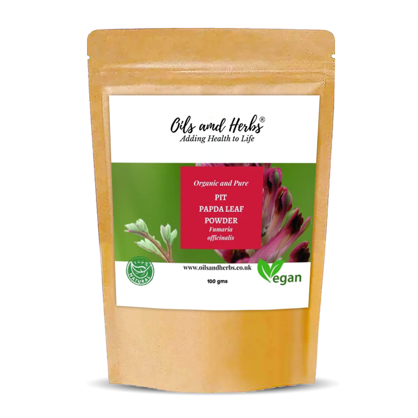 Organic Pit Papda Leaf Powder - fularia officinalis - 100% Pure, Clean and Natural