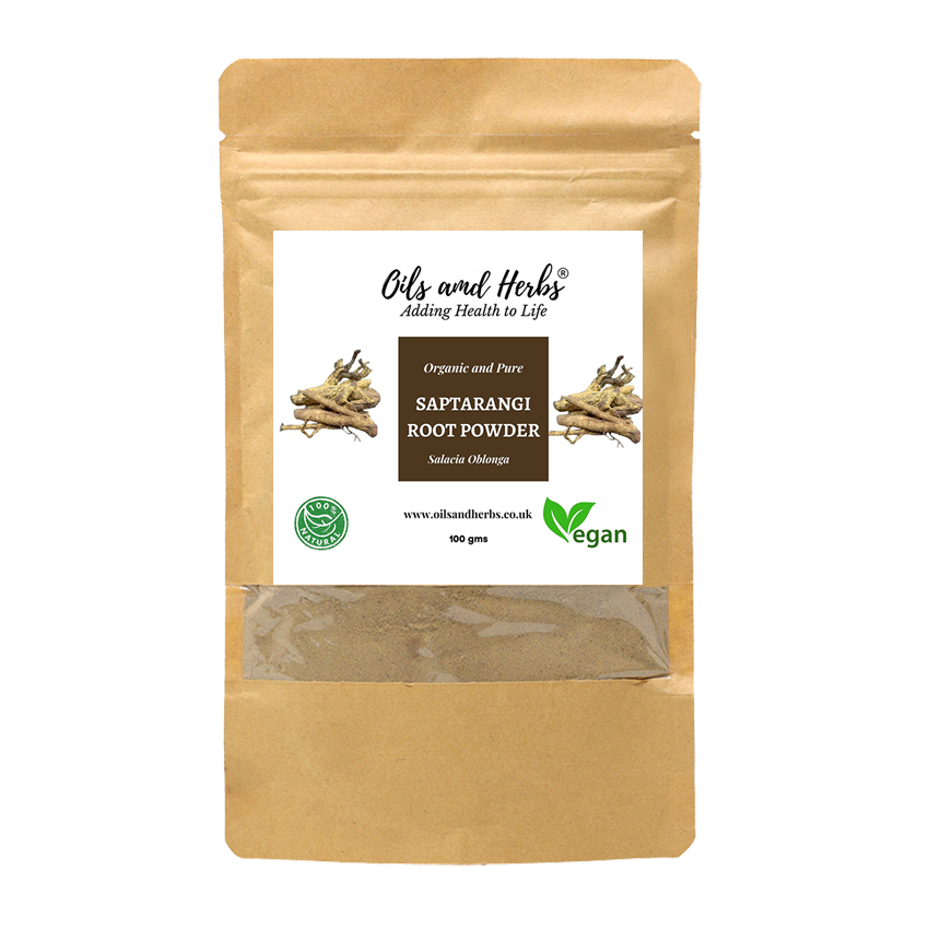 Organic Saptarangi Root Powder- Salacia Oblonga -100% Pure, Clean and Natural