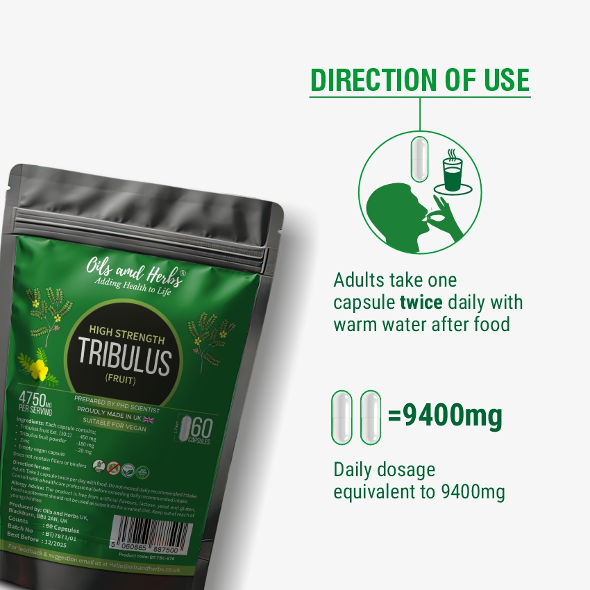 High Strength Tribulus Extract Capsule - 4750mg