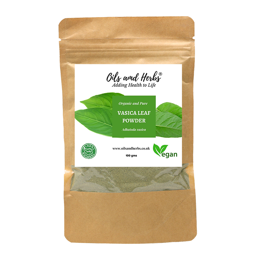 Organic Vasica Leaf Powder- Adhatoda Vasica -100% Pure and Natural