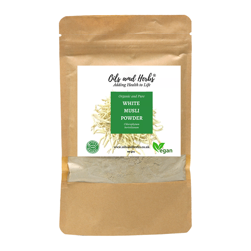 Organic White Musli Powder - Chlorophytum borivilianum100% Pure, Clean and Natural