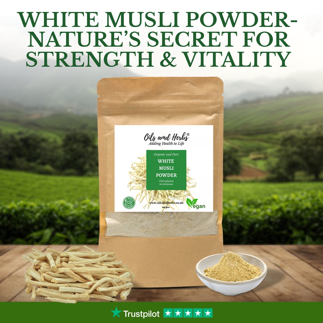 Organic White Musli Powder – 100% Pure Safed Musli Powder - Image 2