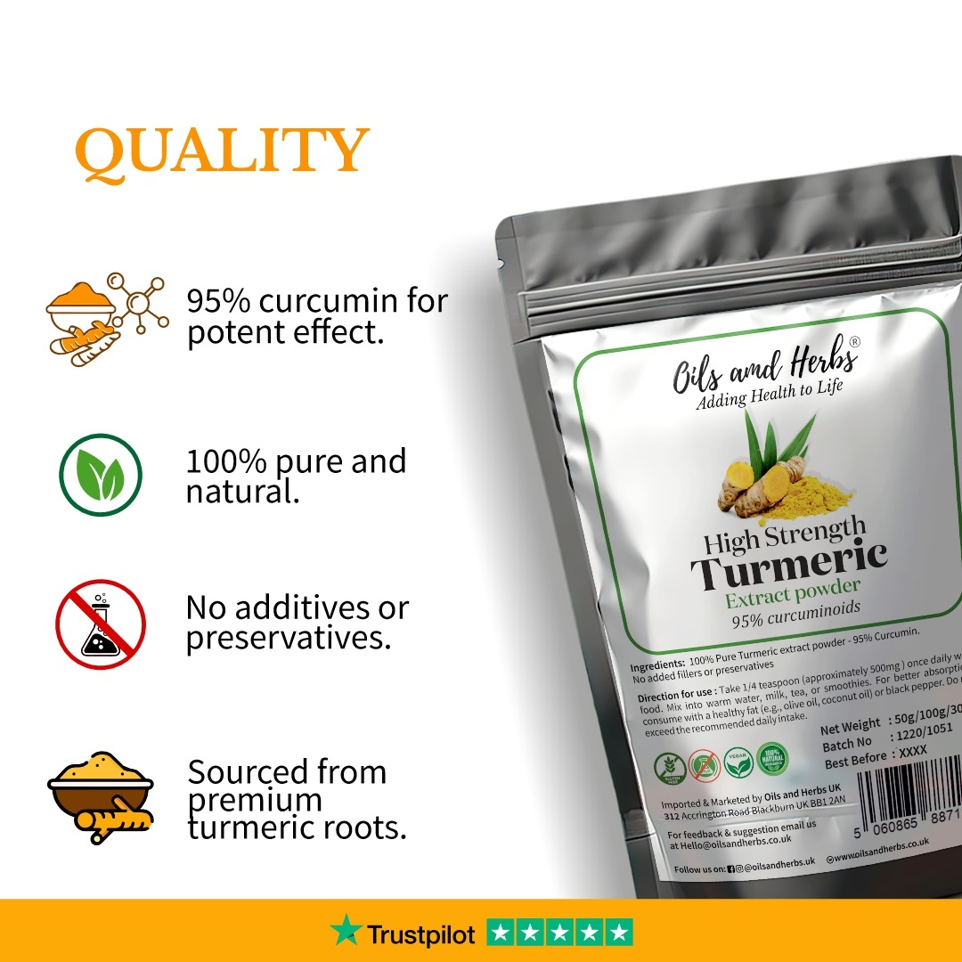 High Strength Turmeric Extract powder 95% curcuminoids - Image 3