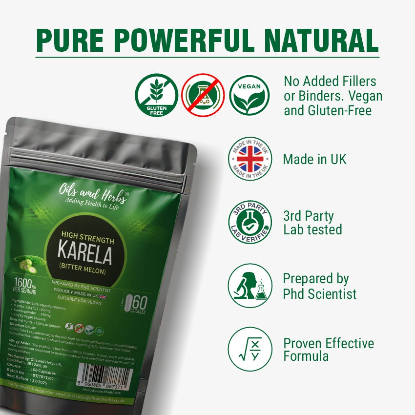 High Strength Bitter Melon- Karela 1600MG - Image 4