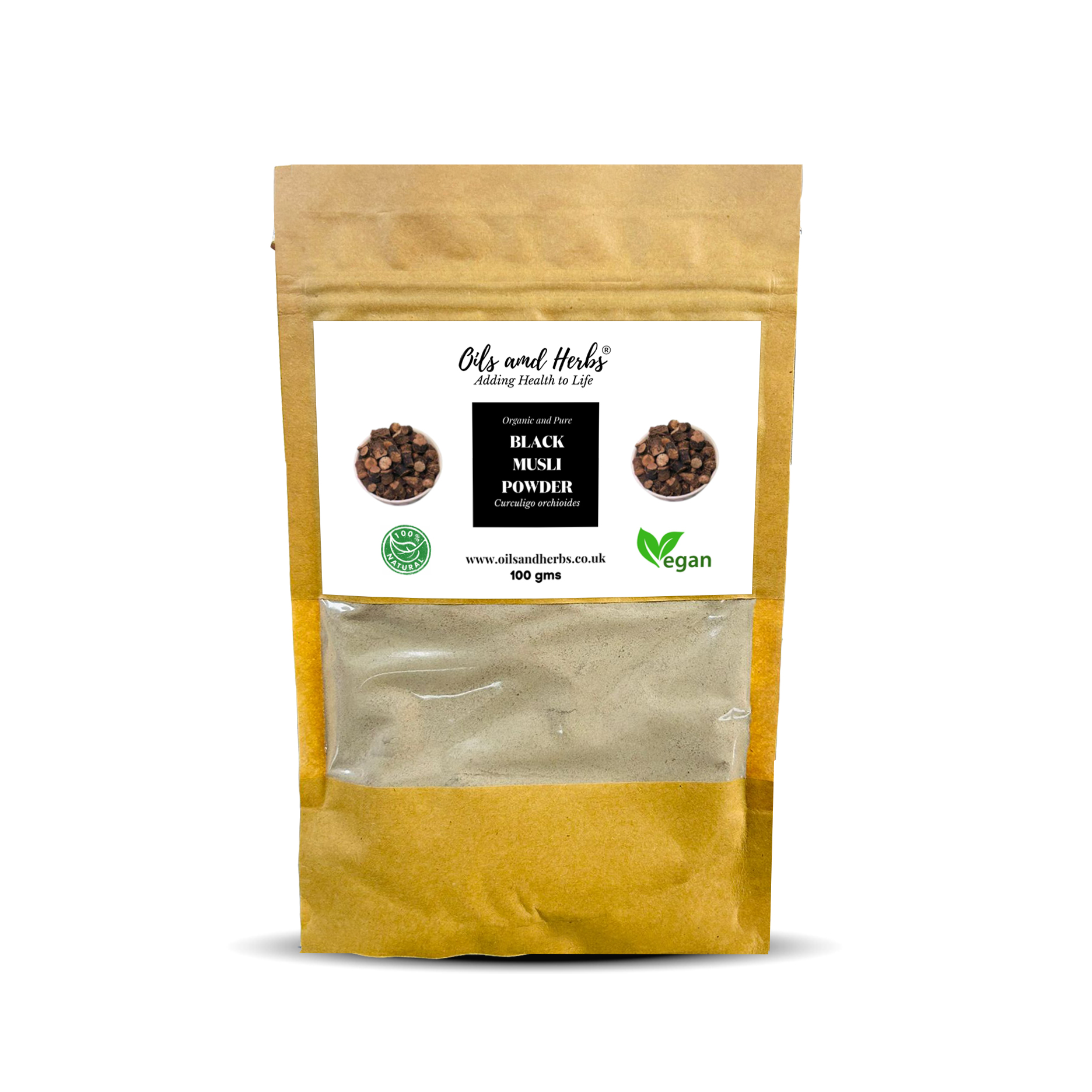 Organic Black Musli Powder – 100% Pure, Clean & Natural (Curculigo Orchioides)